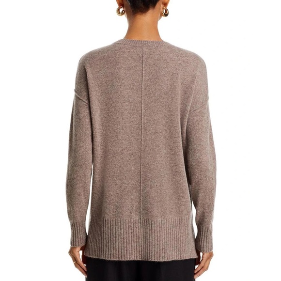 C by Bloomingdale's High/Low Cashmere Crewneck Sweater - Picture 3 of 9